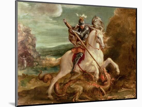 St. George Slaying the Dragon-Hans von Aachen-Mounted Premium Giclee Print