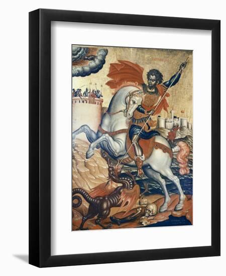 St. George Slaying the Dragon-Emmanuel Tzanes-Framed Giclee Print