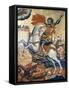 St. George Slaying the Dragon-Emmanuel Tzanes-Framed Stretched Canvas