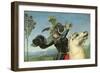 St. George Struggling with the Dragon, c.1503-05-Raphael-Framed Giclee Print