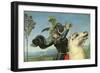 St. George Struggling with the Dragon, c.1503-05-Raphael-Framed Giclee Print