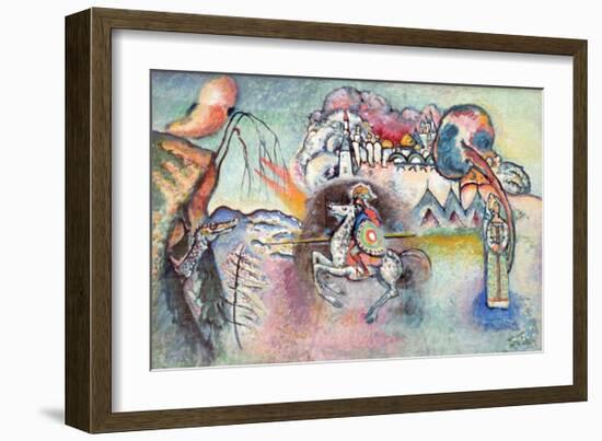 St George the Victorious (Reproduction)-Wassily Kandinsky-Framed Giclee Print