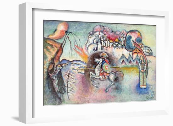 St George the Victorious (Reproduction)-Wassily Kandinsky-Framed Giclee Print