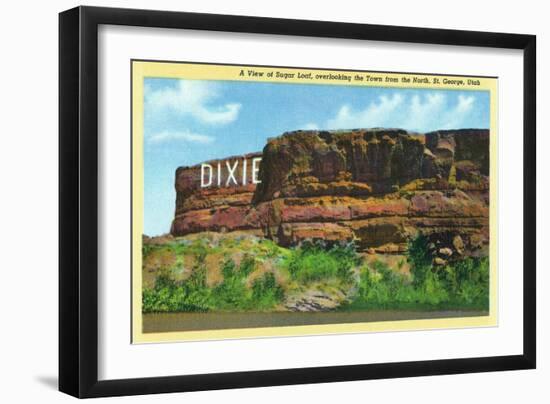 St. George, Utah, View of the Sugar Loaf overlooking the Town from the North-Lantern Press-Framed Art Print