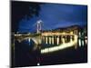 St. Georges Bridge over River Saône at Night, France-Murat Taner-Mounted Photographic Print