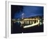 St. Georges Bridge over River Saône at Night, France-Murat Taner-Framed Photographic Print