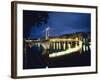 St. Georges Bridge over River Saône at Night, France-Murat Taner-Framed Photographic Print