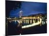 St. Georges Bridge over River Saône at Night, France-Murat Taner-Mounted Photographic Print