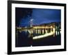 St. Georges Bridge over River Saône at Night, France-Murat Taner-Framed Photographic Print