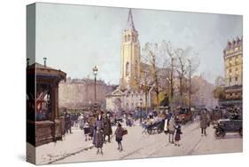 St. Germaine de Pres-Eugene Galien-Laloue-Stretched Canvas