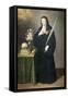 St Gertrude, 17th-18th Century-Francisco de Leon-Framed Stretched Canvas