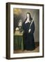 St Gertrude, 17th-18th Century-Francisco de Leon-Framed Giclee Print