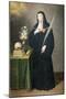 St Gertrude, 17th-18th Century-Francisco de Leon-Mounted Giclee Print