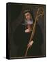 St. Gertrude the Great Carrying the Sacred Heart of Jesus-Spanish School-Framed Stretched Canvas