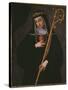 St. Gertrude the Great Carrying the Sacred Heart of Jesus-Spanish School-Stretched Canvas