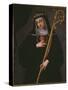 St. Gertrude the Great Carrying the Sacred Heart of Jesus-Spanish School-Stretched Canvas