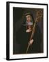 St. Gertrude the Great Carrying the Sacred Heart of Jesus-Spanish School-Framed Giclee Print