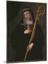 St. Gertrude the Great Carrying the Sacred Heart of Jesus-Spanish School-Mounted Giclee Print