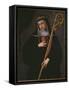 St. Gertrude the Great Carrying the Sacred Heart of Jesus-Spanish School-Framed Stretched Canvas