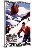 St. Gervais-Les-Bains, France - SNCF Railway Cable Car Promo Poster-Lantern Press-Mounted Art Print