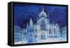 St Giles at Night-Ann Oram-Framed Stretched Canvas