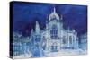 St Giles at Night-Ann Oram-Stretched Canvas