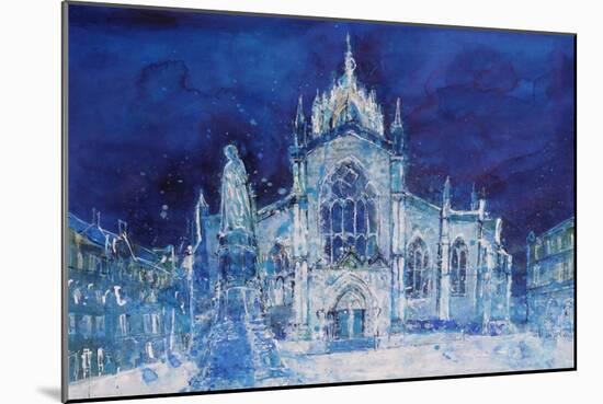 St Giles at Night-Ann Oram-Mounted Giclee Print