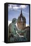 St Giles' Cathedral with Statue Nearby, Royal Mile, Edinburgh, Scotland-PlusONE-Framed Stretched Canvas