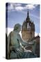 St Giles' Cathedral with Statue Nearby, Royal Mile, Edinburgh, Scotland-PlusONE-Stretched Canvas