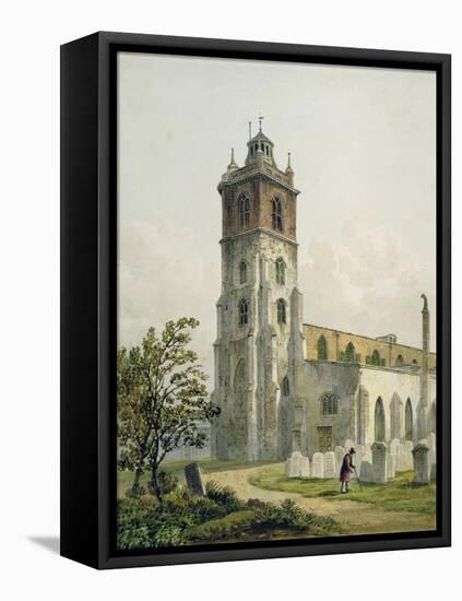 St. Giles' Church, Cripplegate, City of London, 1815-George Shepherd-Framed Stretched Canvas