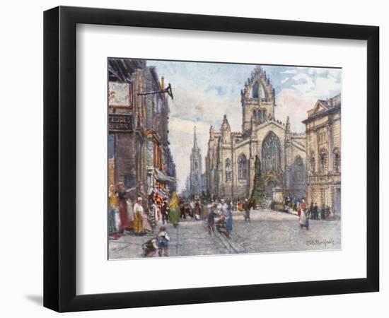 St. Giles's Cathedral from the Lawnmarket-John Fulleylove-Framed Giclee Print