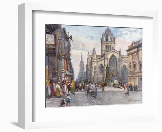 St. Giles's Cathedral from the Lawnmarket-John Fulleylove-Framed Giclee Print