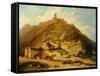 St Goar on the Rhine-Charles Tomkins-Framed Stretched Canvas