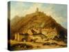 St Goar on the Rhine-Charles Tomkins-Stretched Canvas