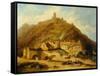 St Goar on the Rhine-Charles Tomkins-Framed Stretched Canvas