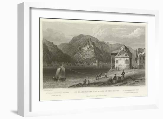St Goarshausen and Ruins of the Katze-William Tombleson-Framed Giclee Print