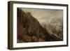 St Gothard and Mont Blanc Sketchbook [Finberg LXXV], Chamonix: Mont Blanc and the Arve Valley-J. M. W. Turner-Framed Giclee Print