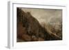 St Gothard and Mont Blanc Sketchbook [Finberg LXXV], Chamonix: Mont Blanc and the Arve Valley-J. M. W. Turner-Framed Giclee Print