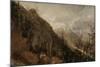 St Gothard and Mont Blanc Sketchbook [Finberg LXXV], Chamonix: Mont Blanc and the Arve Valley-J. M. W. Turner-Mounted Giclee Print