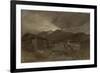 St Gothard and Mont Blanc Sketchbook [Finberg LXXV], Les Contamines, Dawn-J. M. W. Turner-Framed Giclee Print