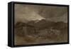 St Gothard and Mont Blanc Sketchbook [Finberg LXXV], Les Contamines, Dawn-J. M. W. Turner-Framed Stretched Canvas