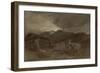 St Gothard and Mont Blanc Sketchbook [Finberg LXXV], Les Contamines, Dawn-J. M. W. Turner-Framed Giclee Print