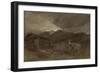 St Gothard and Mont Blanc Sketchbook [Finberg LXXV], Les Contamines, Dawn-J. M. W. Turner-Framed Giclee Print