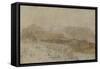 St Gothard and Mont Blanc Sketchbook [Finberg LXXV], Mont Blanc from the Arve Valley-J. M. W. Turner-Framed Stretched Canvas