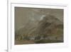 St Gothard and Mont Blanc Sketchbook [Finberg LXXV], Near Bonneville, Looking Towards Mont Blanc-J. M. W. Turner-Framed Giclee Print