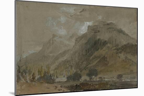 St Gothard and Mont Blanc Sketchbook [Finberg LXXV], Near Bonneville, Looking Towards Mont Blanc-J. M. W. Turner-Mounted Premium Giclee Print