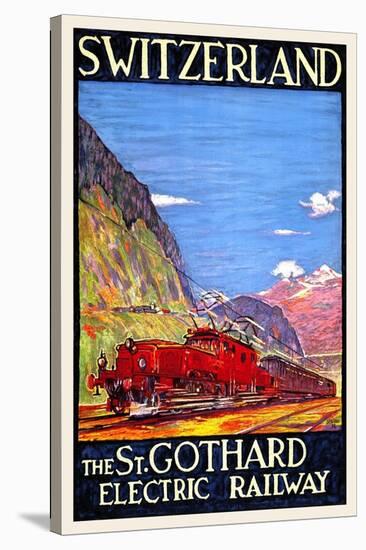 St. Gothard Electric Railway-Daniele Buzzi-Stretched Canvas