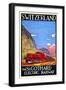 St. Gothard Electric Railway-Daniele Buzzi-Framed Art Print