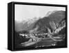 St Gotthard Pass and Bridge, Switzerland, 1893-John L Stoddard-Framed Stretched Canvas