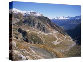 St. Gotthard Pass, with First Autumn Snow on the Mountains, in Ticino, Switzerland-Richard Ashworth-Stretched Canvas